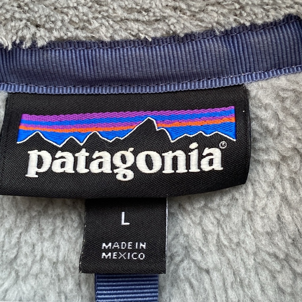 Patagonia Women's Re-Tool Snap-T Pullover Tailored Grey Dolomite Blue Pullover L - Picture 3 of 8